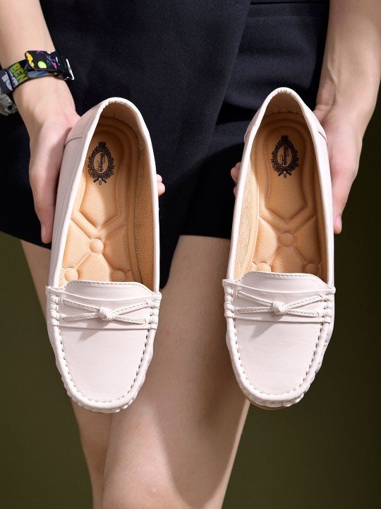 Shoetopia Women Solid Slip-On Loafers- NestShobha - Image 2