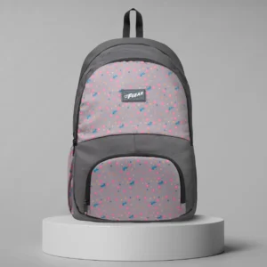 Grey Polyester Backpack – Stylish & Lightweight