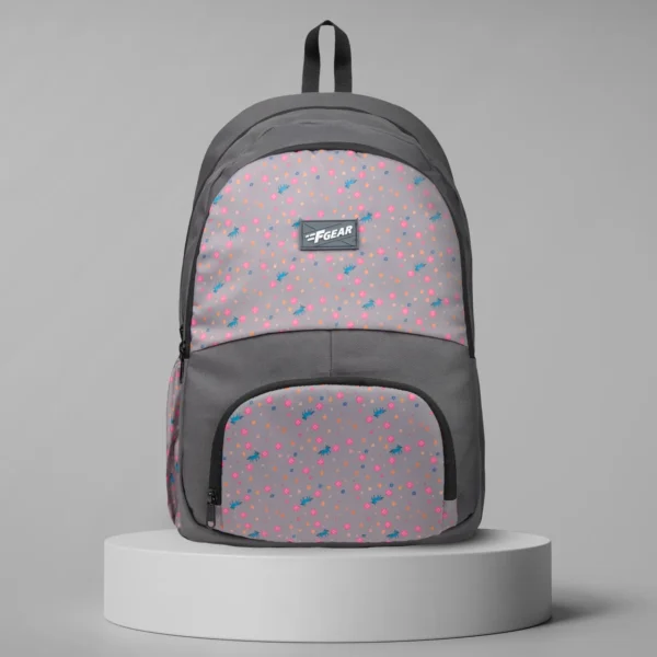 Grey Polyester Backpack – Stylish & Lightweight
