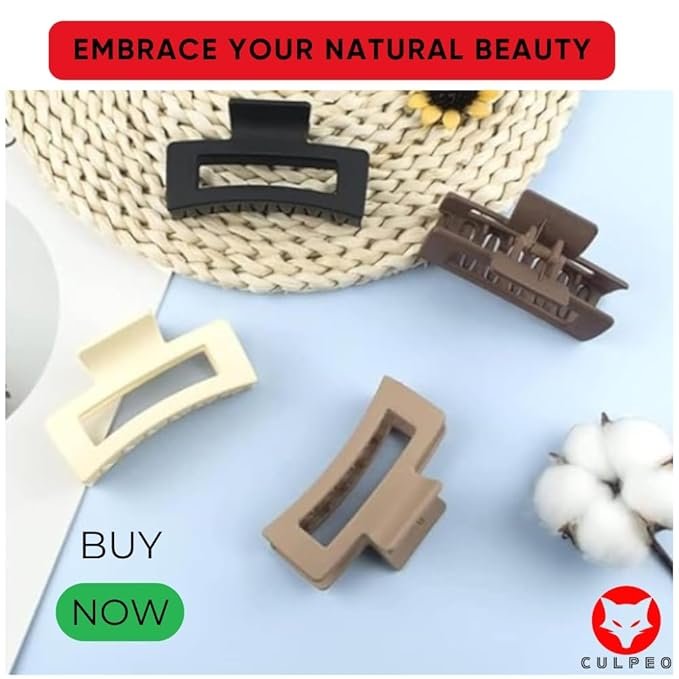 CULPEO 4 Pcs Matte Hair Clutcher Clips for Women - Image 3