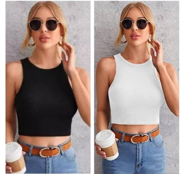 NestShobha Pack of 2 Women’s Sleeveless Solid Tops