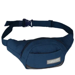 Unisex Navy Blue Canvas 4L Crossbody Bag – Durable, Compact & Organized Everyday Companion