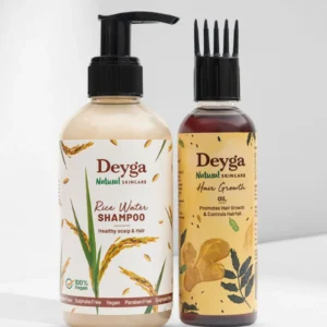 Deyga Hair Care Duo – Rice Water Shampoo & Hair Growth Oil for Stronger, Healthier Hair | Natural, Vegan & Sulphate-Free
