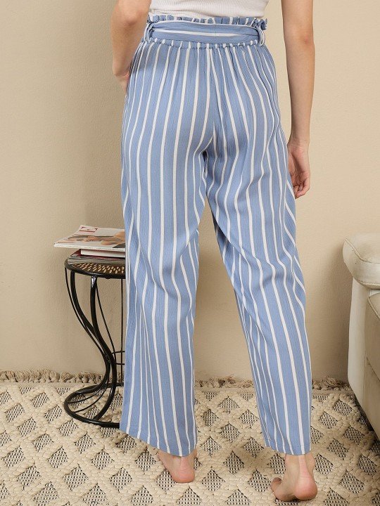 ETC Striped Blue & White Lounge Pants - Image 5