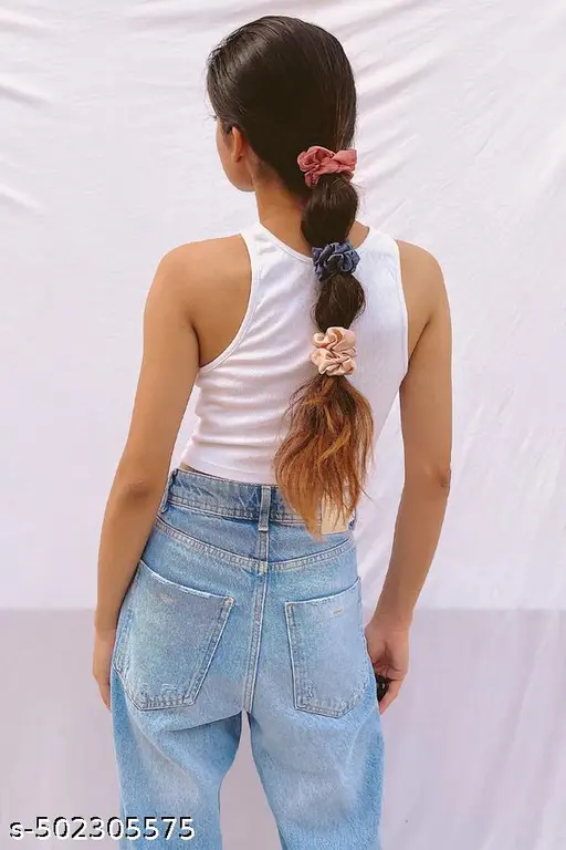 Best Quality 12 Pcs Hair Scarf Scrunchies Set NestShobha - Image 2