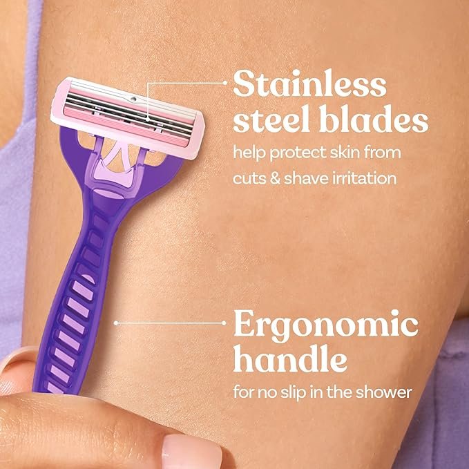 Bombae Body Razor for Women – Aloe Strip, Pack of 6 - Image 5