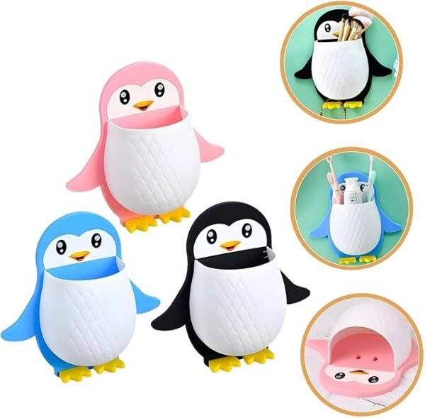 NestShobha Penguin Wall Mount Holder – Multipurpose Storage Organizer - Image 5