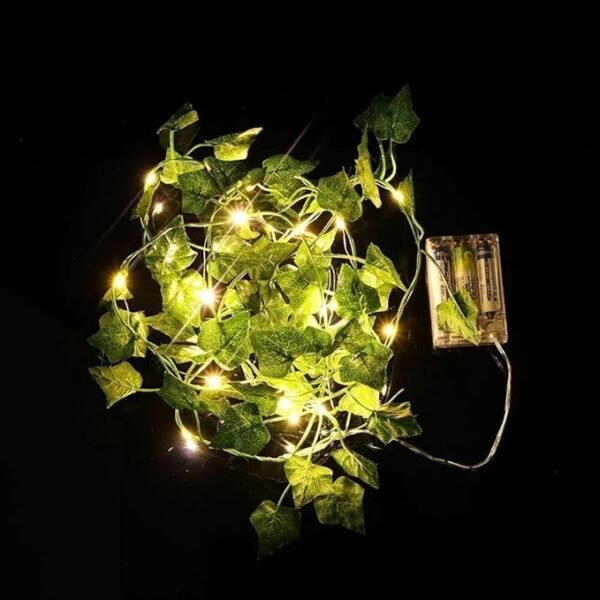 Money plant string light with warm LED glow. - Image 3