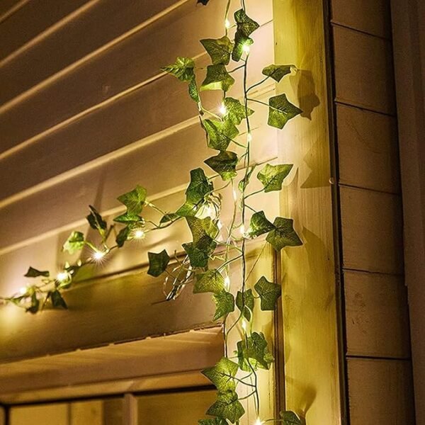 Money plant string light with warm LED glow. - Image 6