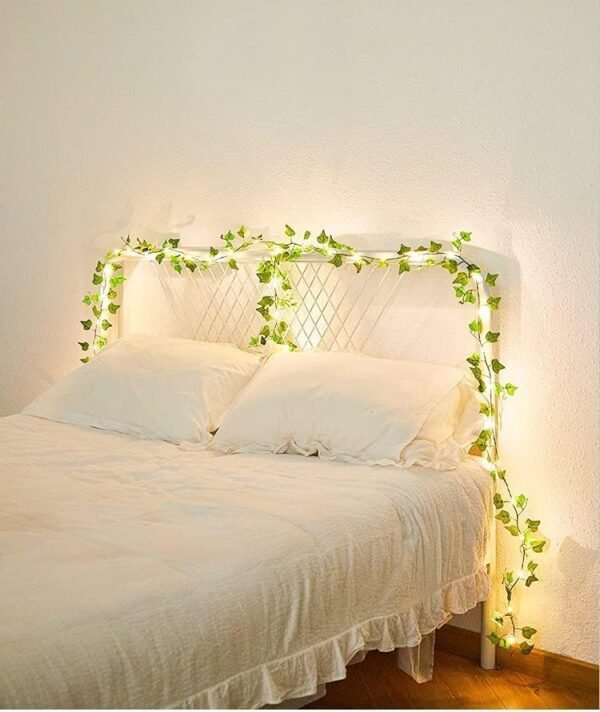 Money plant string light with warm LED glow. - Image 7