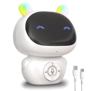 Mirana Mr. Robot | Smart Interactive Talkback Toy for Kids | USB Type-C Rechargeable | In-Built Music | Fun Voice Changer (White)