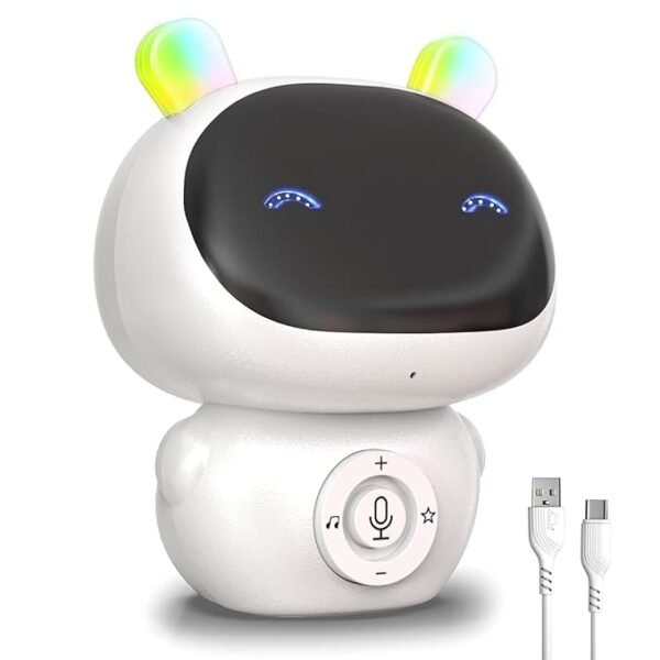Mirana Mr. Robot | Smart Interactive Talkback Toy for Kids | USB Type-C Rechargeable | In-Built Music | Fun Voice Changer (White)