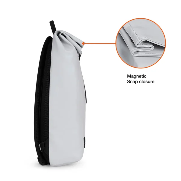 NestShobha Chelsea 28 L Top-open Polyurethane Laptop Backpack for College and School - Grey - Image 2