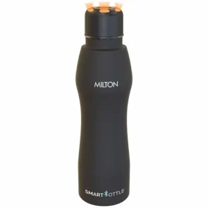 Milton Smart Bottle – Stainless Steel Bluetooth Hydration Tracker (880 ml, Black)