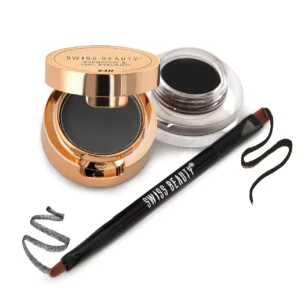 Swiss Beauty Premium 3-in-1 Gel Eyeliner, Eyebrow Filler & Kajal - Black (7g)