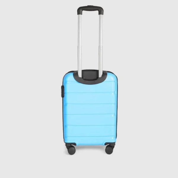Teakwood Premium Luxury Blue ABS & Polycarbonate Hard-Sided 32L Trolley Bag - Image 4