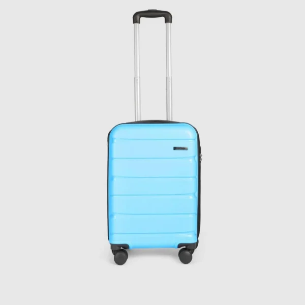 Teakwood Premium Luxury Blue ABS & Polycarbonate Hard-Sided 32L Trolley Bag - Image 5