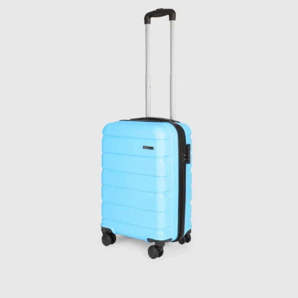 Teakwood Premium Luxury Blue ABS & Polycarbonate Hard-Sided 32L Trolley Bag - Image 6