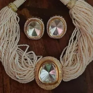 Small Pearl Jewellery Set – Gold Plated, Adjustable