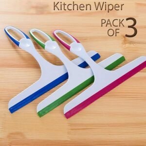 Ivaan Handheld Wiper – Pack of 3 for Glass, Tiles, Kitchen, Car, Multicolor