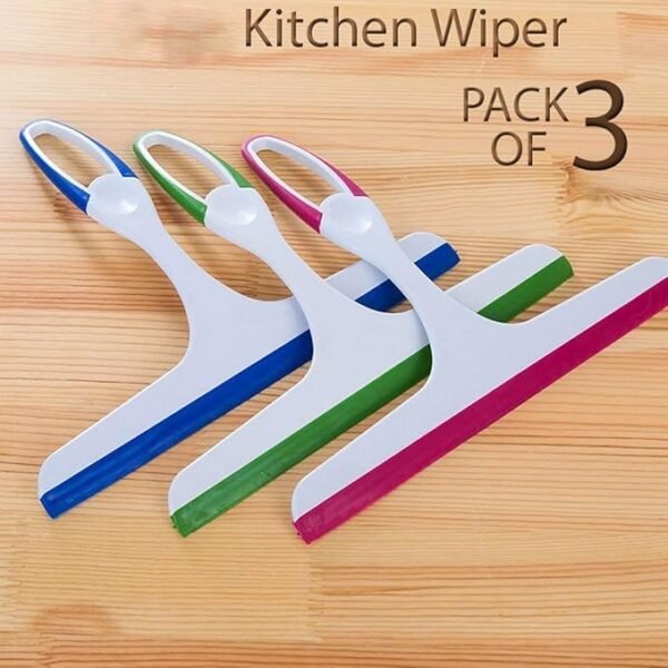 Ivaan Handheld Wiper – Pack of 3 for Glass, Tiles, Kitchen, Car, Multicolor