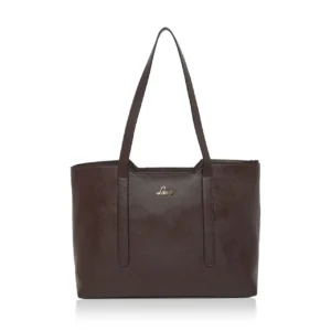 Women’s Batsu Maroon Saffiano-Finish Synthetic Leather Tote Bag