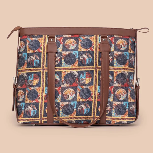 Zouk Women’s Abstract Vegan Leather Office Bag - Image 2