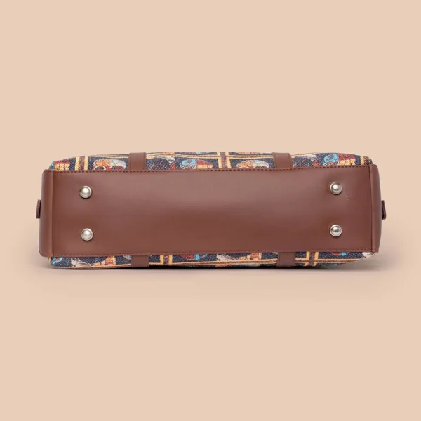 Zouk Women’s Abstract Vegan Leather Office Bag - Image 4