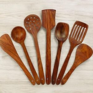 Wooden Kitchen Spoon Set of 7