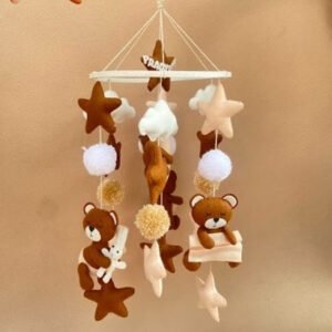 Junior Dreamy Teddy Personalised Cot Mobile
