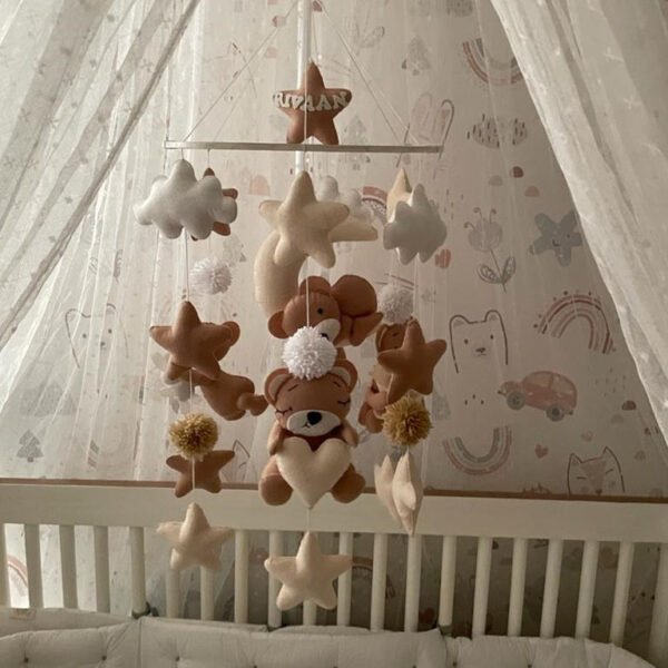 Junior Dreamy Teddy Personalised Cot Mobile - Image 3