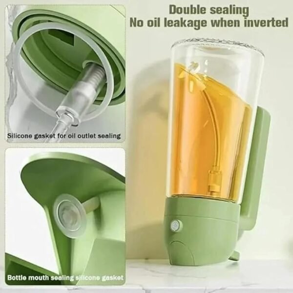 SHREIT 2-in-1 Glass Oil Sprayer & Dispenser – Green - Image 4