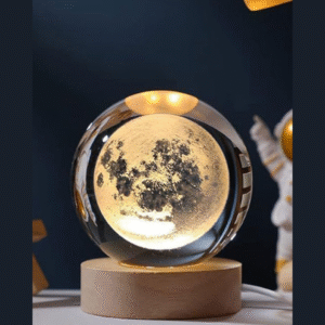 Moon 3D Crystal Ball Night Light Glass Lamp