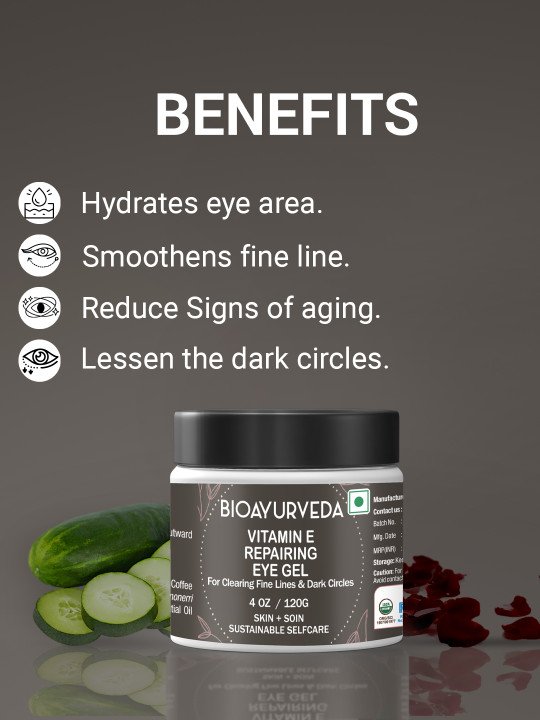 Vitamin E Repairing Eye Gel – Reduces Dark Circles & Puffiness (120g) - Image 3