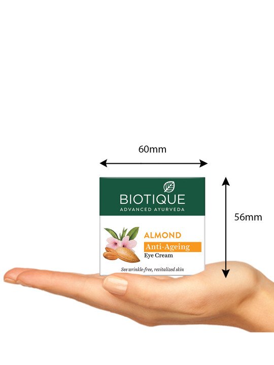 Almond Anti-Ageing Wrinkle-Free Eye Cream – Reduces Dark Circles & Puffiness (15g) - Image 3