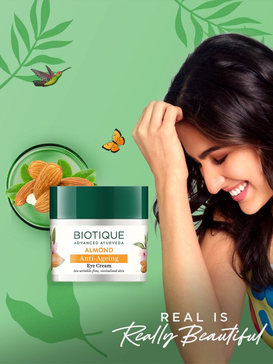 Almond Anti-Ageing Wrinkle-Free Eye Cream – Reduces Dark Circles & Puffiness (15g) - Image 4