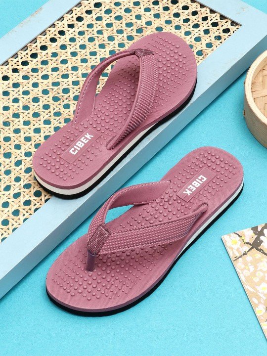 Pink Solid Women Thong Flip-Flops – EVA Comfort Sole - Image 2