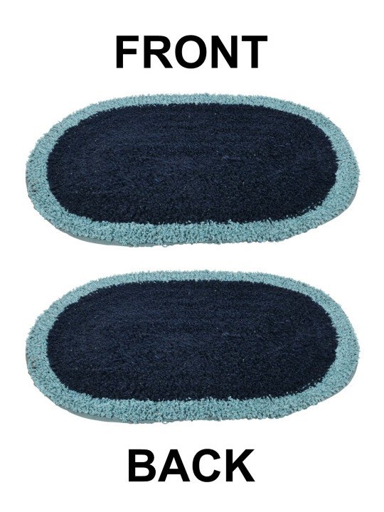 Blue Navy Cotton Reversible Doormat - Image 3