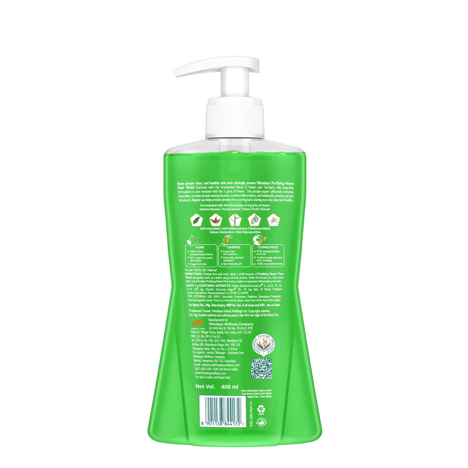 Himalaya Neem Face Wash 400ml - Image 2