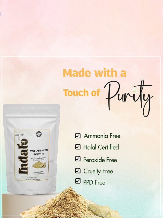 Indalo Multani Mitti Powder for Skin & Hair Repair 100g - Image 7