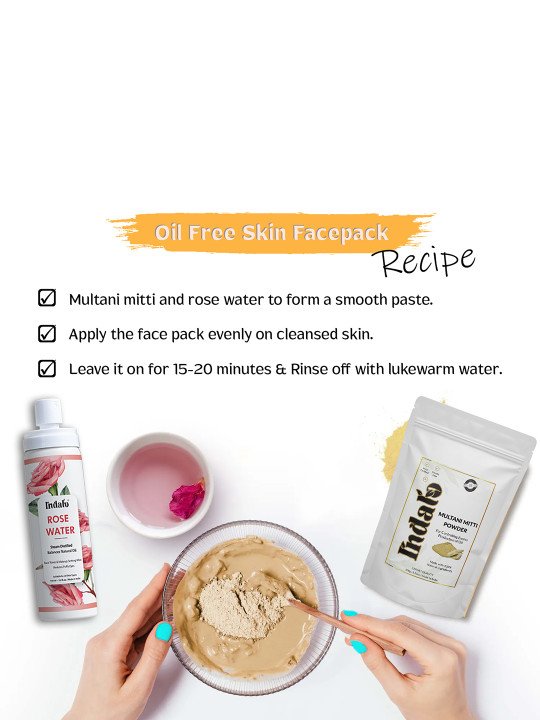 Indalo Multani Mitti Powder for Skin & Hair Repair 100g - Image 3