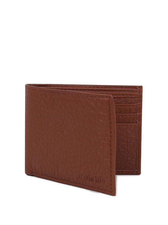 Men’s Tan Two-Fold Wallet with 8 Card Holders & 2 Compartments - Image 3