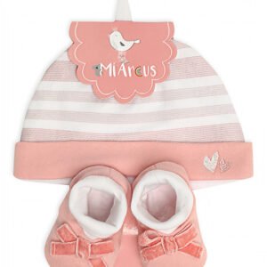 Unisex Kids Pink Beanie & Booties