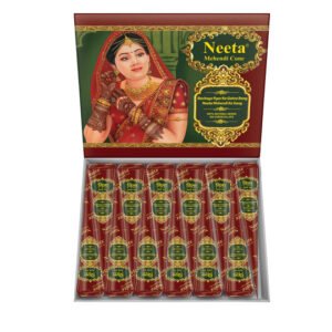 Natural Henna Mehendi Cone Set – 12 Pcs