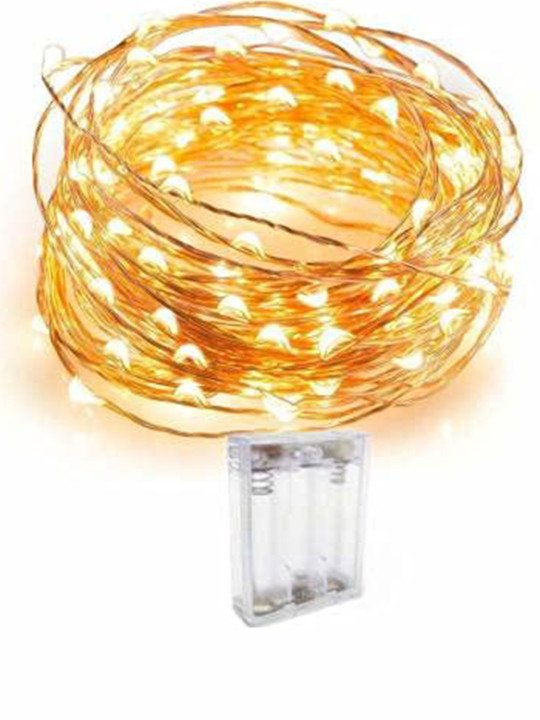 Yellow & White 10m Rice String Lights