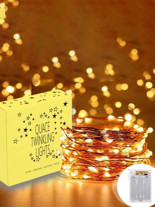 Yellow & White 10m Rice String Lights - Image 4