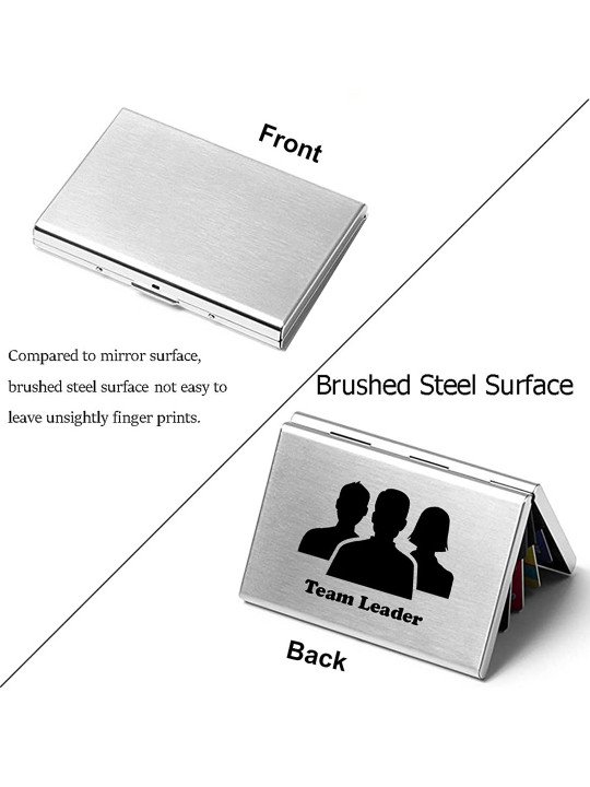 Abstract Printed Grey Card Holder with 6 Card Slots - Image 3