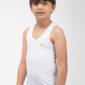 AMUL COMFY Boys Scoop Neck Cotton Innerwear Vests – Sleeveless, Regular Fit