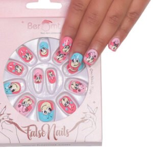 BEROMT Girls 12 Pcs Long-Lasting Press On Nails – Shade 68