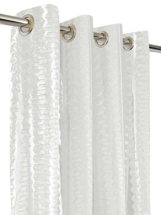 Cortina White Sheer Eyelet Curtain - Image 2